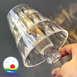 Đèn ngủ 3d, Đèn ngủ để bàn, Đèn led trang trí, Đèn hoàng hôn cao cấp pha lê kim cương cảm ứng đổi màu có remote