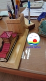 Đựng bút gỗ lưu niệm Chợ Bến Thành 3D - Quà lưu niệm Sài Gòn - Quà tặng ý nghĩa - Nhận khắc laser nội dung chữ, ảnh, logo theo yêu cầu