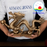 Tượng rồng vàng trang trí phong thủy thịnh vượng - quà tặng doanh nhân sang trọng nhiều size chọn lựa