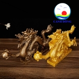 Tượng rồng vàng trang trí phong thủy thịnh vượng - quà tặng doanh nhân sang trọng nhiều size chọn lựa