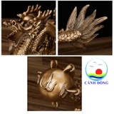 Tượng rồng vàng trang trí phong thủy thịnh vượng - quà tặng doanh nhân sang trọng nhiều size chọn lựa
