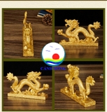 Tượng rồng vàng trang trí phong thủy thịnh vượng - quà tặng doanh nhân sang trọng nhiều size chọn lựa
