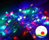 Dây đèn led lục giác nhiều màu sắc dài 35m điều khiển nhiều chế độ trang trí quán, trang trí ngoài trời đẹp sang trọng