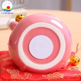 Combo 5 mèo thần tài may mắn sứ quà tặng doanh nghiệp, trang trí bàn, trang trí xe ô tô