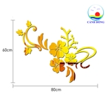 Gương dán tường hoa văn trang trí phòng sang trọng