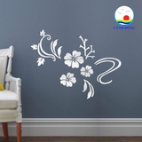 Gương dán tường hoa văn trang trí phòng sang trọng