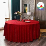 Khăn trải bàn tròn 160 cm 3 màu đỏ, đỏ đậm, vàng