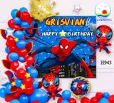 Combo trang trí sinh nhật bé trai vui nhộn happy birthday - kèm bơm tay