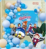 Combo trang trí sinh nhật bé trai vui nhộn happy birthday - kèm bơm tay