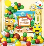 Combo trang trí sinh nhật bé trai vui nhộn happy birthday - kèm bơm tay