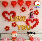 Bộ trang trí phòng cưới cô dâu chú rể  -kèm bơm tay.