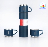 Bình giữ nhiệt kèm 2 ly in logo theo yêu cầu - quà tặng lưu niệm ý nghĩa - Đặt càng nhiều có ưu đãi