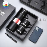 Bình giữ nhiệt kèm 2 ly in logo theo yêu cầu - quà tặng lưu niệm ý nghĩa - Đặt càng nhiều có ưu đãi