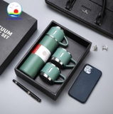 Bình giữ nhiệt kèm 2 ly in logo theo yêu cầu - quà tặng lưu niệm ý nghĩa - Đặt càng nhiều có ưu đãi