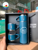 Bình giữ nhiệt kèm 2 ly in logo theo yêu cầu - quà tặng lưu niệm ý nghĩa - Đặt càng nhiều có ưu đãi