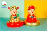 TƯỢNG ÔNG THẦN TÀI GẬT ĐẦU PHÚC LỘC, SUNG TÚC CẢ NĂM PIN NĂNG LƯỢNG MẶT TRỜI