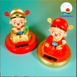 TƯỢNG ÔNG THẦN TÀI GẬT ĐẦU PHÚC LỘC, SUNG TÚC CẢ NĂM PIN NĂNG LƯỢNG MẶT TRỜI