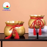 Chậu cắm hoa hình túi tiền chữ Phúc - không kèm hoa