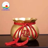 Chậu cắm hoa hình túi tiền chữ Phúc - không kèm hoa