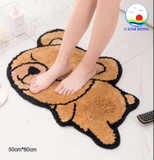 Thảm lau chân hình gấu cute -thảm chùi chân chống trơn trượt trang trí nhà cửa