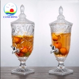 Bình thuỷ tinh đựng nước hoàng gia có vòi 5 lít cao cấp trang trí sự kiện, phòng khách sang trọng