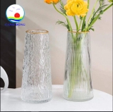 Lọ hoa thủy tinh hoàng gia cao 21.5 cm chạm khắc trang trí phòng xinh , decor chụp ảnh đẹp