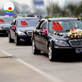 Chữ Hỷ dán kính xe cưới, dán kính trang trí phòng cưới không cần keo chỉ cần xịt nước lên mặt kính