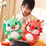 Gối tựa lưng hình con rồng cute vui vẻ trang trí ghế sofa- Gối bông hình rồng quà tặng năm mới 2024 . Nhận in màu, thêu logo theo yêu cầu