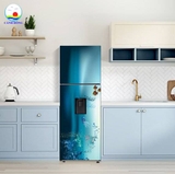 Decal dán tủ lạnh in theo yêu cầu và cắt theo kích thước tủ lạnh nhà bạn 