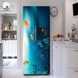 Decal dán tủ lạnh in theo yêu cầu và cắt theo kích thước tủ lạnh nhà bạn 