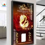 Lịch tết 2024 gỗ tráng gương sang trọng dành cho công ty cửa hàng trang sức vàng bạc đá quý tặng khách hàng - nhận in nội dung và kích thước theo yêu cầu