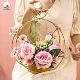 Giỏ hoa cắm bông hoa để bàn trơn - chưa có hoa trang trí tết, sự kiện tiệc cưới, lễ hội , quà tặng ngày nhà giáo Việt Nam tri ân thầy cô - Nhận cắm hoa tươi, hoa sáp theo yêu cầu làm quà tặng