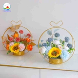 Giỏ hoa cắm bông hoa để bàn trơn - chưa có hoa trang trí tết, sự kiện tiệc cưới, lễ hội , quà tặng ngày nhà giáo Việt Nam tri ân thầy cô - Nhận cắm hoa tươi, hoa sáp theo yêu cầu làm quà tặng