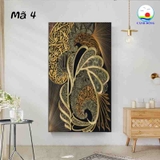 Tranh vải canvas kim tuyến trừu tượng sang trọng dán tường hoặc treo khung - Nhận thiết kế nội dung và in size theo yêu cầu