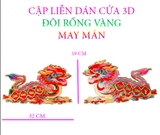 Cặp liễn 3D rồng dán cửa kính trang trí tết Giáp Thìn 2024 sang trọng- dán tường, kính , gỗ nhiều mặt phẳng