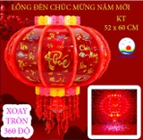 Lồng đèn tự xoay 360 điện tử có đèn led ánh sáng lung linh Chúc Mừng Năm Mới treo cửa đón tài lộc may mắn - Phị kiện trang trí tết