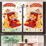 Decal dán cửa kính trang trí tết đón thần tài đến năm 2024