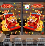 Decal dán cửa kính trang trí tết đón thần tài đến năm 2024