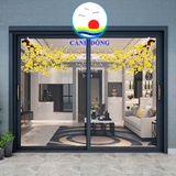 Decal dán kính cành hoa mai nở rộ khoe sắc xuân trang trí tết 2024 - Dán tường, kính, gỗ, mọi mặt phẳng, sẵn keo dán dễ - IN THEO SIZE YÊU CẦU