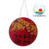 Trang trí tết treo cửa treo tường gỗ 30 cm vẽ tay sáng tạo độc đáo tặng kèm móc dán treo - Nhận vẽ theo yêu cầu