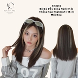 CH2146 CÚP MÁI DÀI NÂU ĐEN LIGHT BẠCH KIM