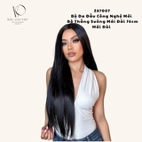 Z87007 MÀU NÂU ĐEN- THẲNG SUÔNG MÁI DÀI 75CM