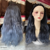 B2575 TÓC BĂNG ĐÔ ĐEN OMBRE XANH KHÓI (KHÔNG CÀI)
