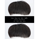 M04: MÁI NAM TÓC THẬT SIZE 16*18 (DA ĐẦU MÓC LƯỚI)-MÀU ĐEN