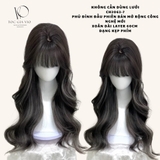 CH2063-7 -MÁI HÓI DỆT KIM XOĂN DÀI LIGHT KHÓI