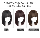 6224 TÓC THẬT RÃNH DA ĐẦU 35CM