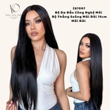 Z87007 MÀU NÂU ĐEN- THẲNG SUÔNG MÁI DÀI 75CM