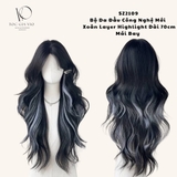 SZ2109[ 2966] BỘ XOĂN LAYER NÂU ĐEN LIGHT KHÓI XANH