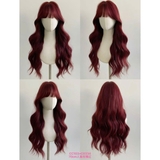 C0334 BỘ XOĂN SÓNG 63CM ĐỎ HOA HỒNG