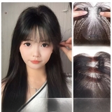 T028 MÁI VOAN MÂY TÓC TƠ PHA 10% TÓC THẬT 35CM